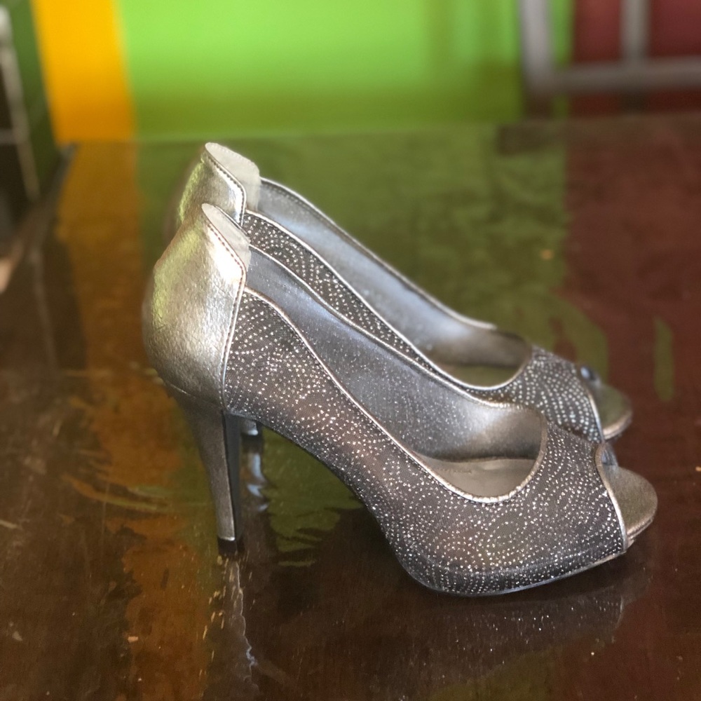 Silver High Heels